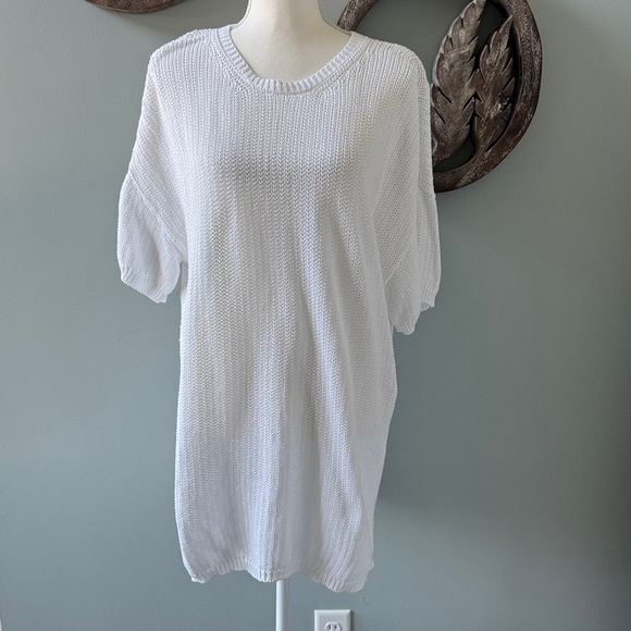 Eileen Fisher White Crew Neck Sweater size XL organic cotton - Picture 1 of 6